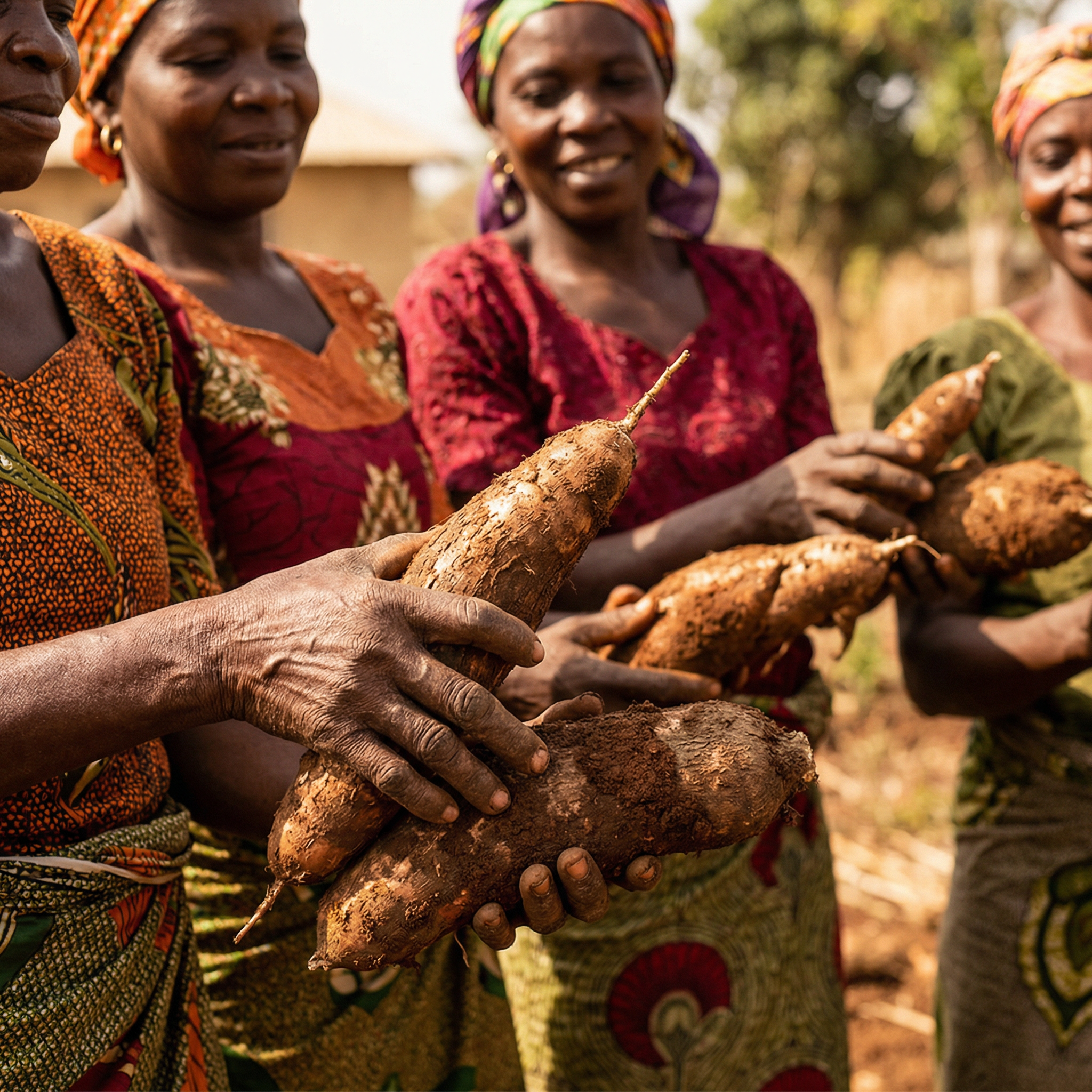 Women farmers celebrating